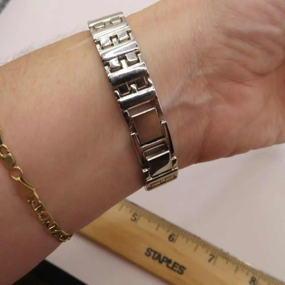Mudd Watch Ladies SIlver Tone Rhinestones - Picture 6 of 7